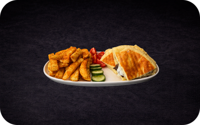 Kavurmalı-Kaşarlı Bazlama Tost Menü