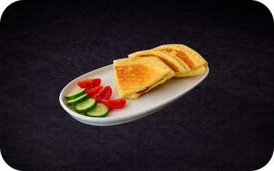 Kaşarlı-Sucuklu Bazlama Tost